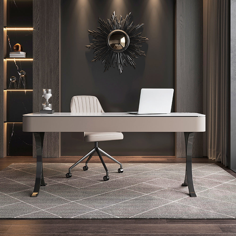 LUXORA WD1028 120/140cm Length Office Desk Sintered Stone Tabletop