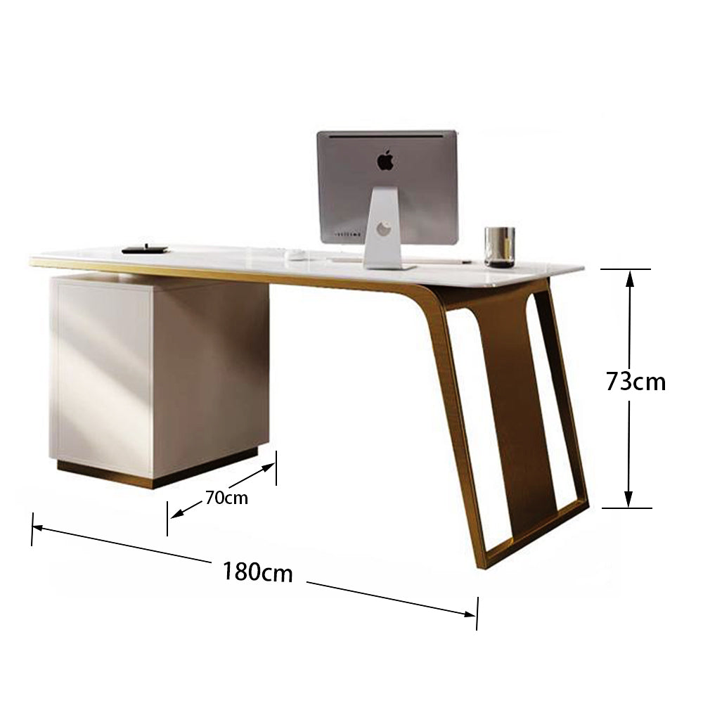 LUXORA WD1031 140/160/180cm Minimalist Style Sintered Stone Desk