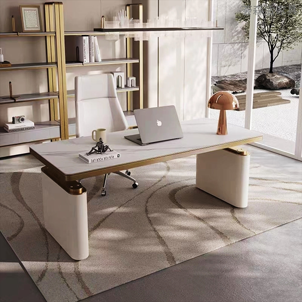 LUXORA WD1034 140/160/180cm Minimalist Style Sintered Stone Electric Height-Adjustable Desk