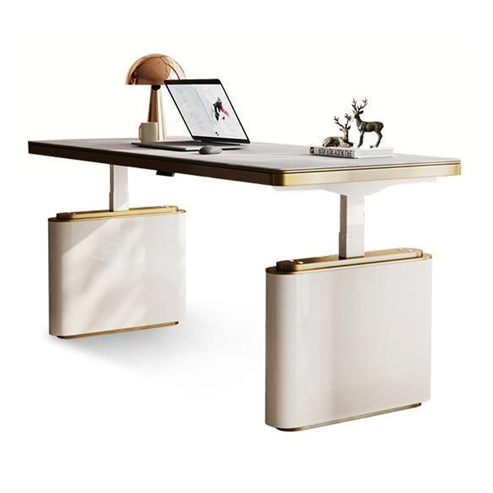 LUXORA WD1034 140/160/180cm Minimalist Style Sintered Stone Electric Height-Adjustable Desk