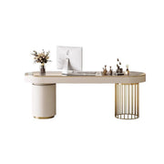 LUXORA WD1036 140/160/180cm Length Office Desk Sintered Stone Tabletop