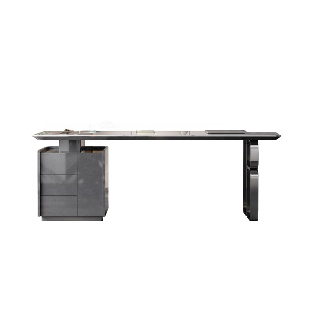 LUXORA WD1038 140/180cm Length Office Desk 6mm Thick Sintered Stone Tabletop