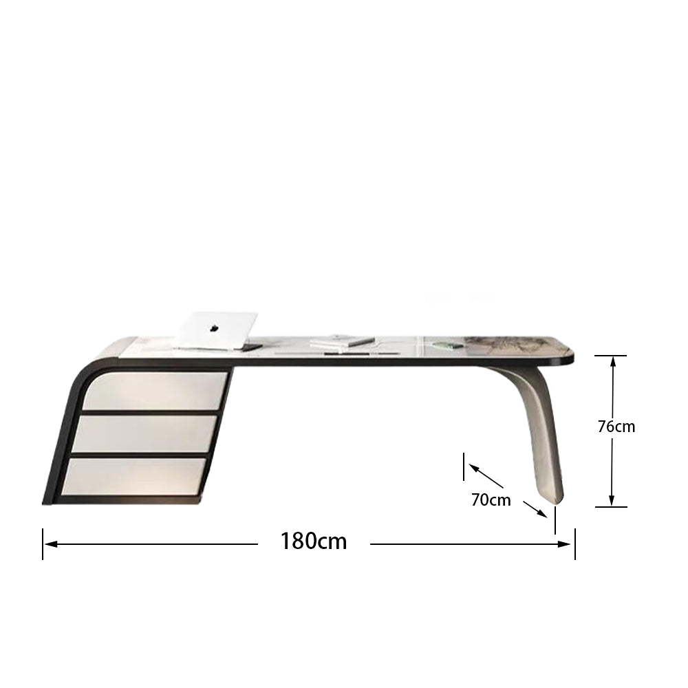 LUXORA WD1041 140/160/180cm Chanel Style Sintered Stone Desk