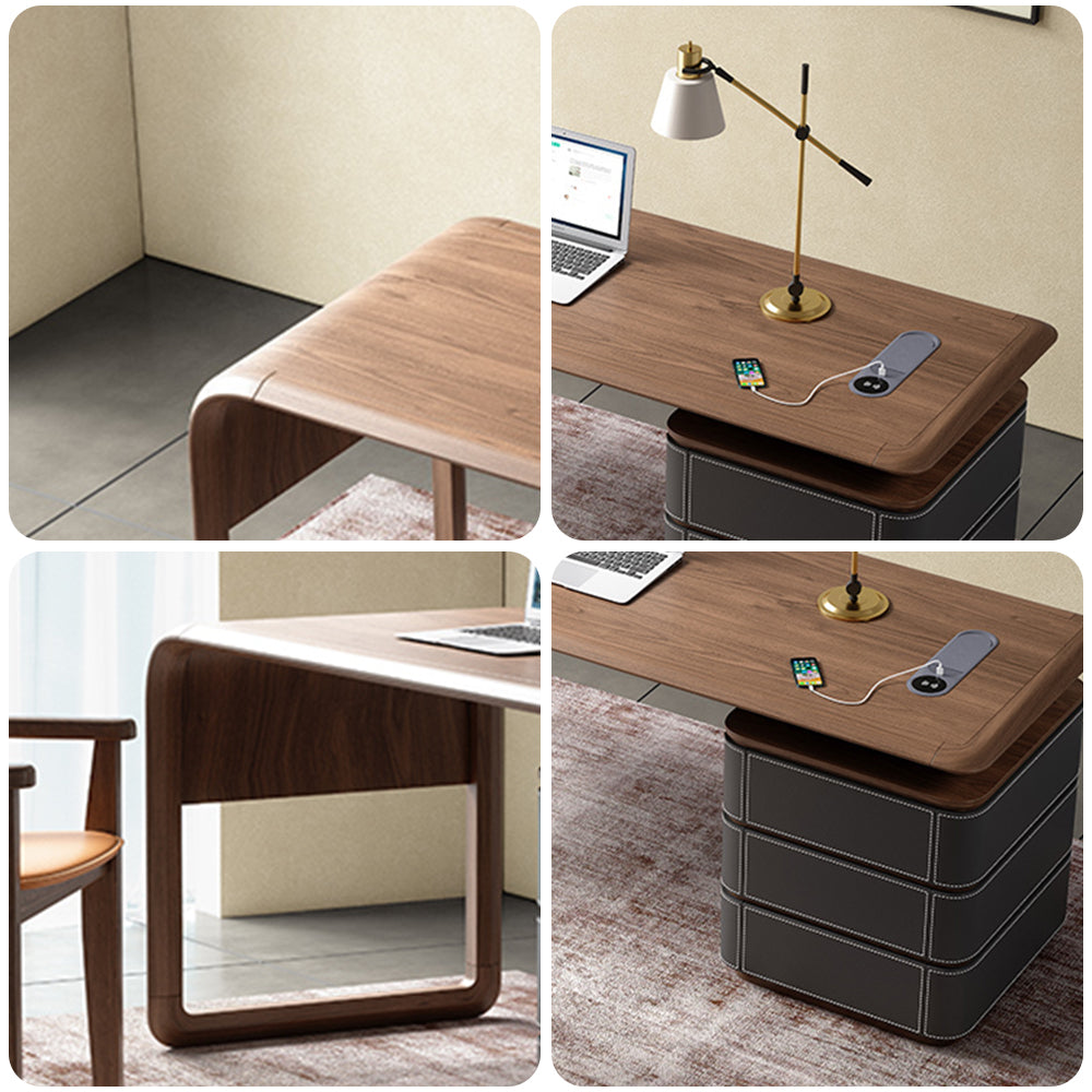 LUXORA WD1042 140/160/180cm Length Office Desk With Storage Cabinet