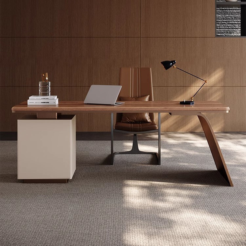 LUXORA WD1043 140/160/180cm Length Office Desk With Storage Cabinet