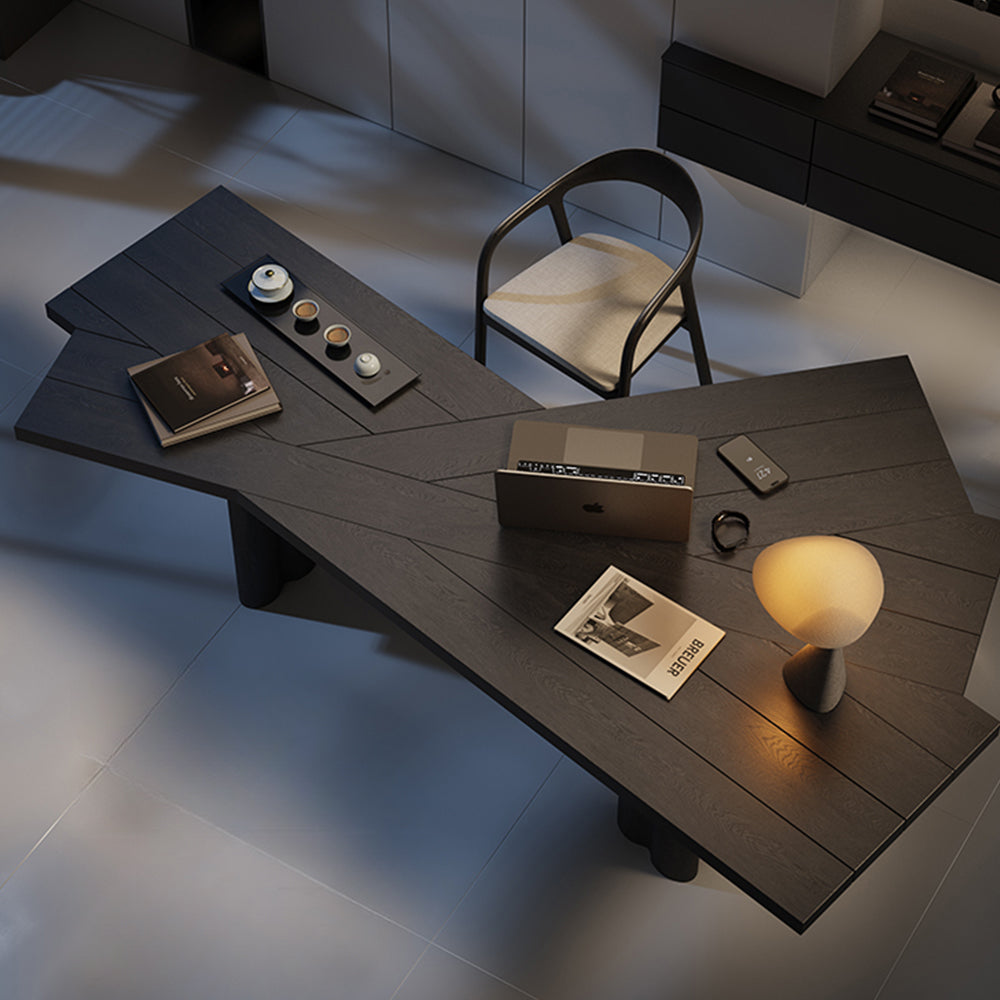 LUXORA WD1044 180cm Length Irregular-shaped Office Desk