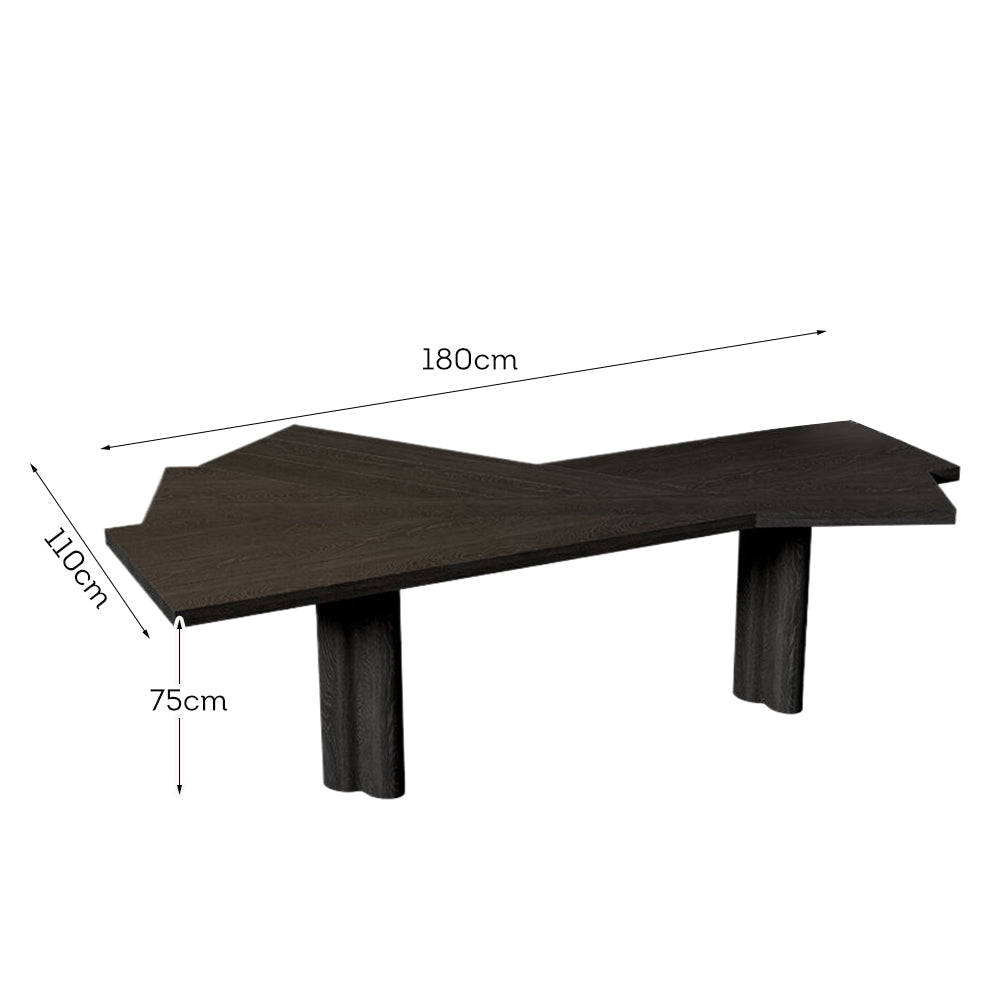 LUXORA WD1044 180cm Length Irregular-shaped Office Desk
