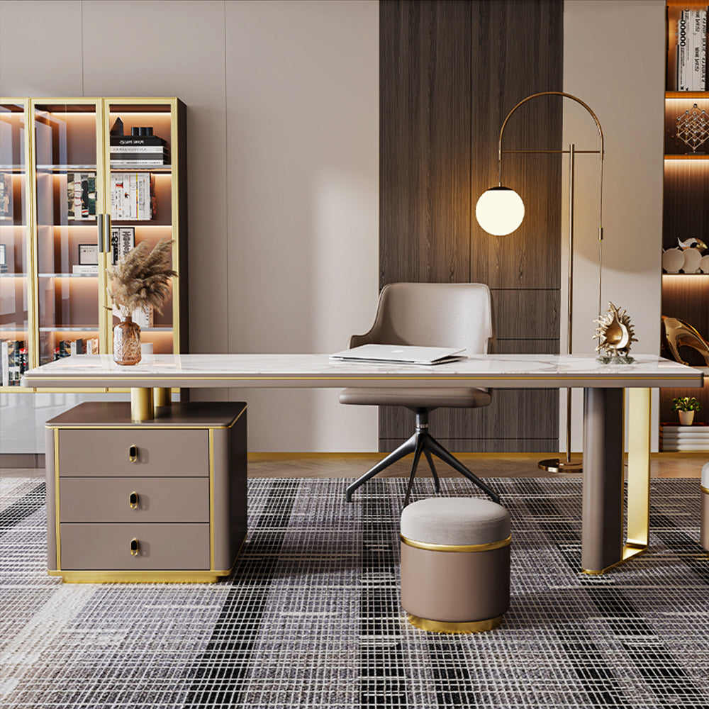 LUXORA WD1045 140/160/180cm Minimalist Style Sintered Stone  Desk