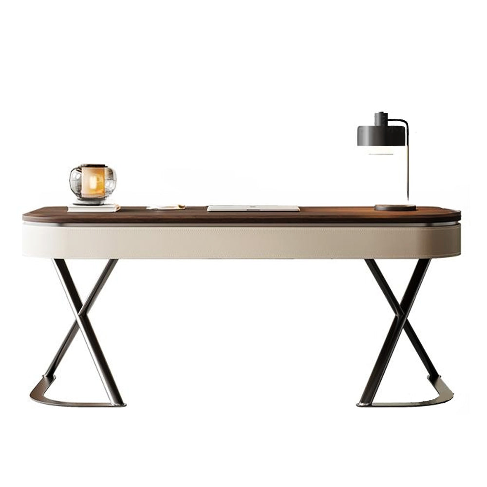 LUXORA WD1054 140/160/180cm Light Luxury Style Solid Wood Desk