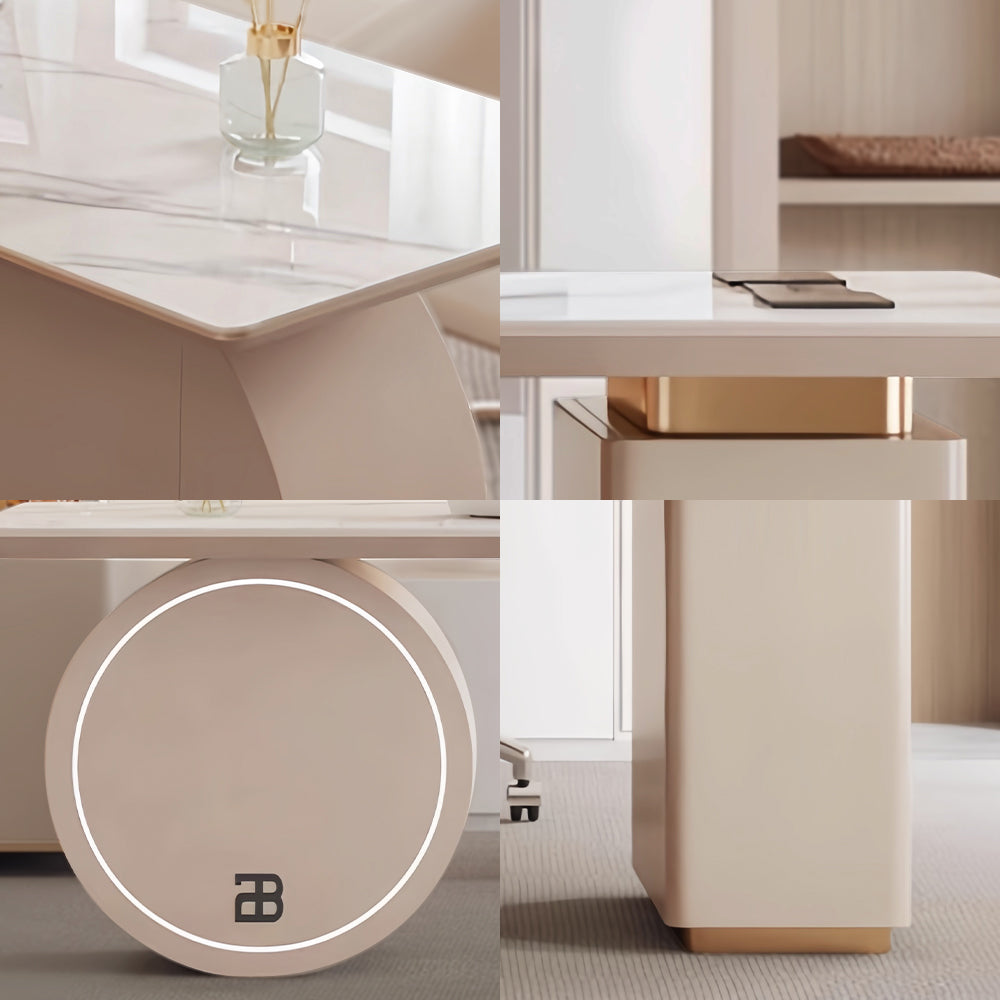 LUXORA WD1062 160/180/200cm Minimalist Style Sintered Stone Desk