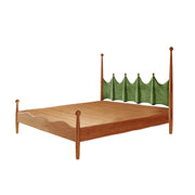 LUXORA 120/135/150/180cm Solid Wood Green Grass Children'S Bed