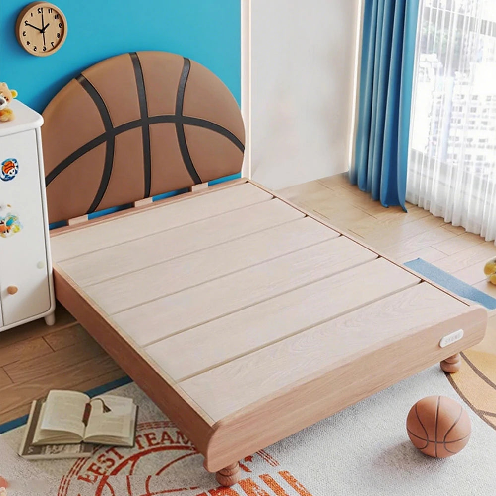 LUXORA 120/135/150/180cm Solid Wood Frame Children'S Basketball Bed