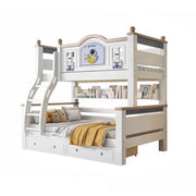 LUXORA ER 120/135/150/160/180cm Straight Ladder Bunk Bed - Solid Cherry Wood Children's Bed with Eco-Friendly Water-Based Paint, Installation Included