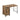 LIVARA 104 Writing Desk, Rustic Oak Finish, Drawer and Cabinet Storage, X-Metal Frame, Farmhouse Industrial Style, Compact Home Office Desk