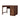 LIVARA 107 Reversible Writing Desk, Drawer and Cabinet Storage, Detachable Design, Coastal Farmhouse Style, Home Office Furniture - Brown