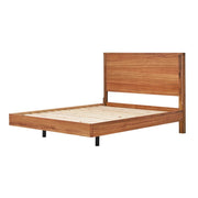 LIVARA 425 Queen Bed Frame, Solid Blackwood, Rounded Corners, Minimalist Design, Strong Construction, Contemporary Scandinavian Style, Natural Finish