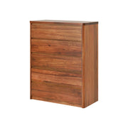 LIVARA 427 Tallboy in Solid Blackwood with Five Drawers, Rounded Edges, Metal Runners and Natural Finish