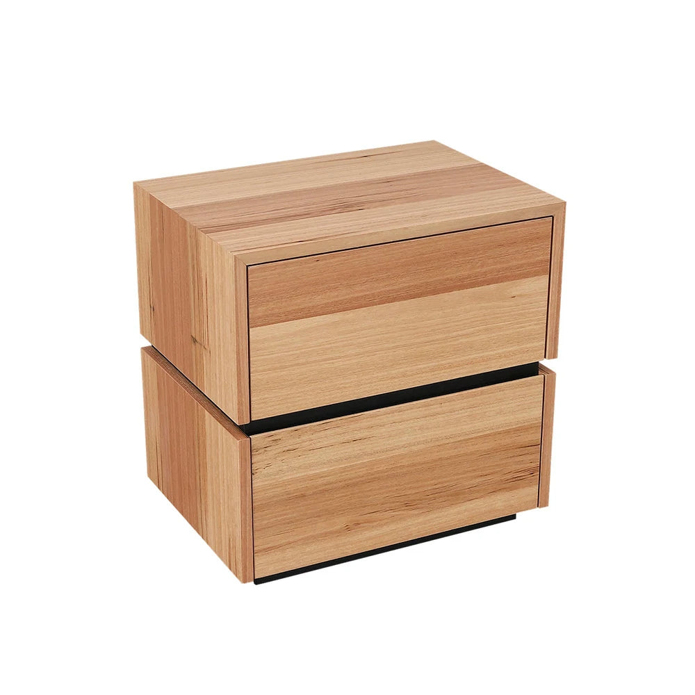 LIVARA 453 Bedside Table Blackbutt Veneer - Natural Wood Grain - Smooth Finish - Contemporary & Rustic Fusion
