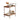 LIVARA 8816 Solid Wood Trolley, 304 Stainless Steel Frame, Cherry Veneer, Two-Tier Design, Silent Swivel Casters - Wood