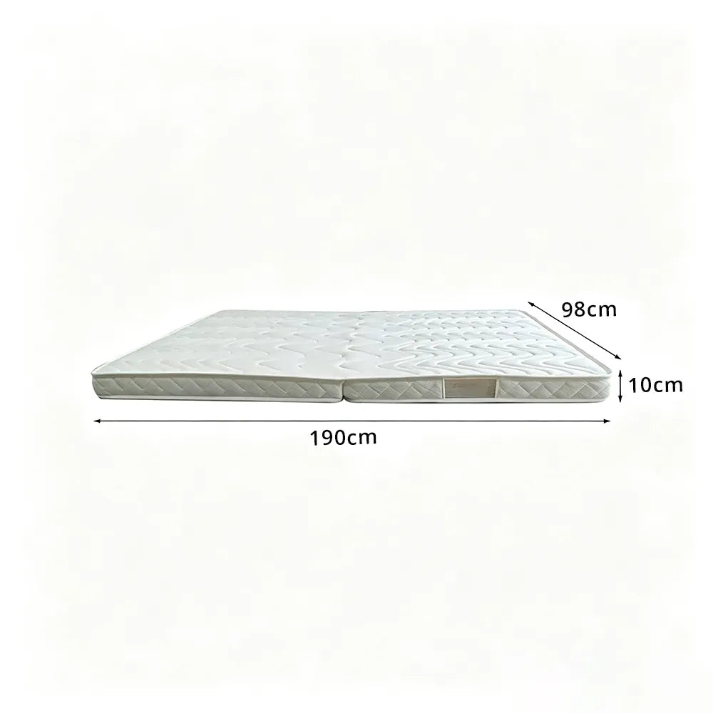 LIVARA Single Foldable Mattress - 6cm Thick Portable Sleeping Mat for Guest Room, Camping & Travel - White