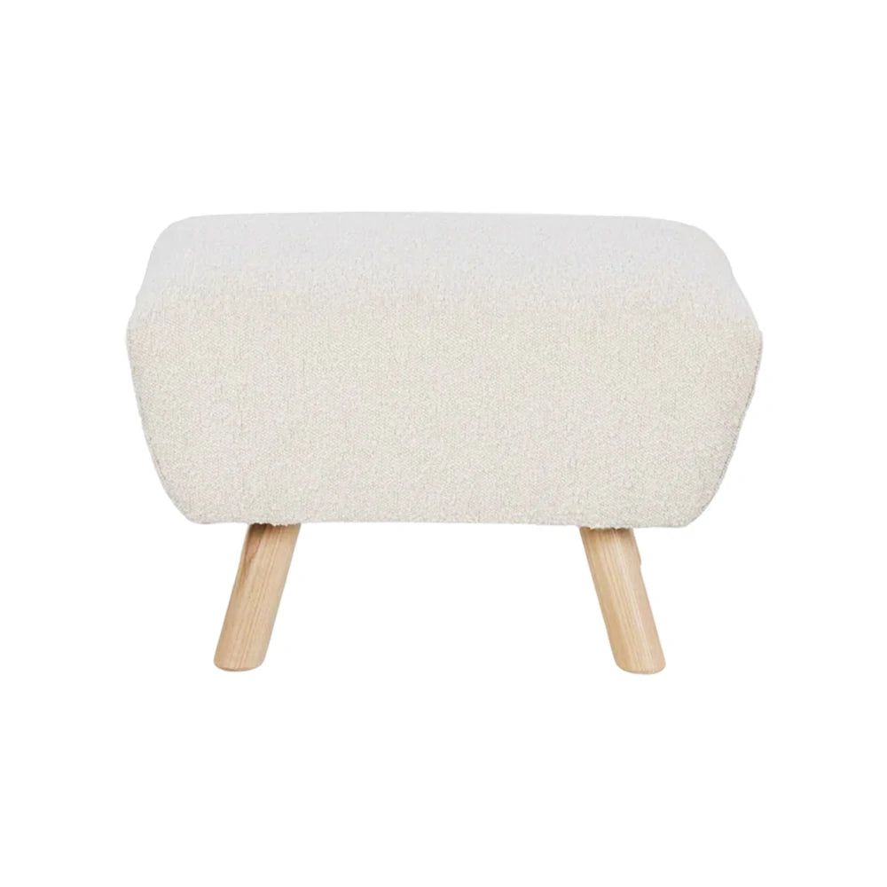LIVARA Nordic Accent Armchair - Upholstered Single Sofa with High-Resilience Foam, Soft Sherpa Fabric & Solid Wood Legs - Cream