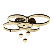 LIVARA 288W Ring-Shaped PMMA Pendant Light with Full-Spectrum Eye-Protection LED, Ra≥97 High CRI & Anti-Glare Grid Design