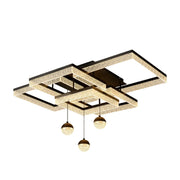 LIVARA 288W Frosted Pendant Light with Full-Spectrum Eye-Protection LED, Ra≥97 High CRI & Anti-Glare Grid Design