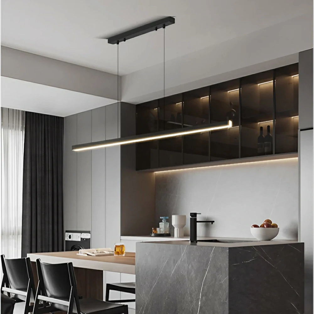 LIVARA 32W Aluminium Pendant Light with Full-Spectrum Eye-Protection LED, Three-Color Dimmable Lighting & Brushed Metal Finish