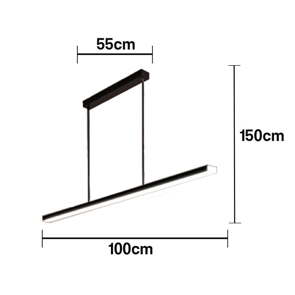 LIVARA 32W Aluminium Pendant Light with Full-Spectrum Eye-Protection LED, Three-Color Dimmable Lighting & Brushed Metal Finish