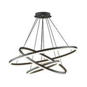 LIVARA 58W Ring Pendant Light with Full-Spectrum Eye-Protection LED, Three-Color Dimmable Lighting & Adjustable Metal Suspension