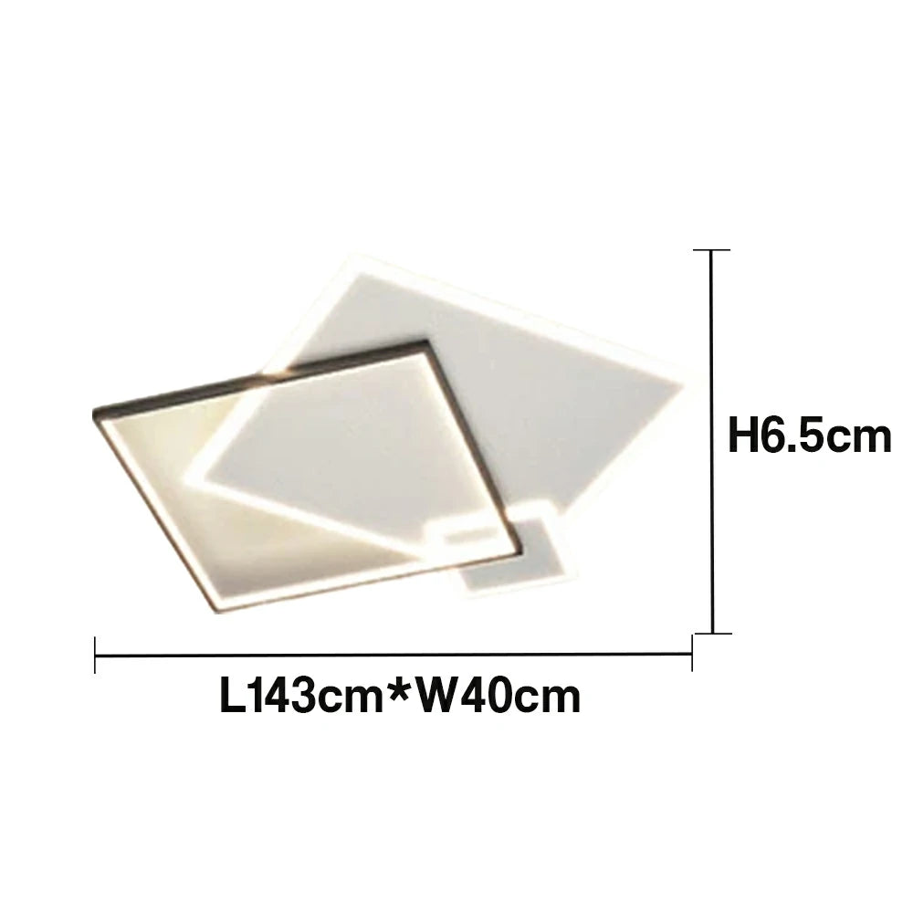 LIVARA 38W Ceiling Light with Full-Spectrum Eye-Protection LED, Three-Color Dimmable Lighting & Matte Iron Body with Acrylic Diffuser