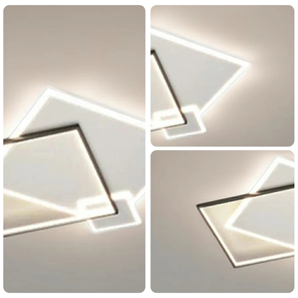 LIVARA 38W Ceiling Light with Full-Spectrum Eye-Protection LED, Three-Color Dimmable Lighting & Matte Iron Body with Acrylic Diffuser