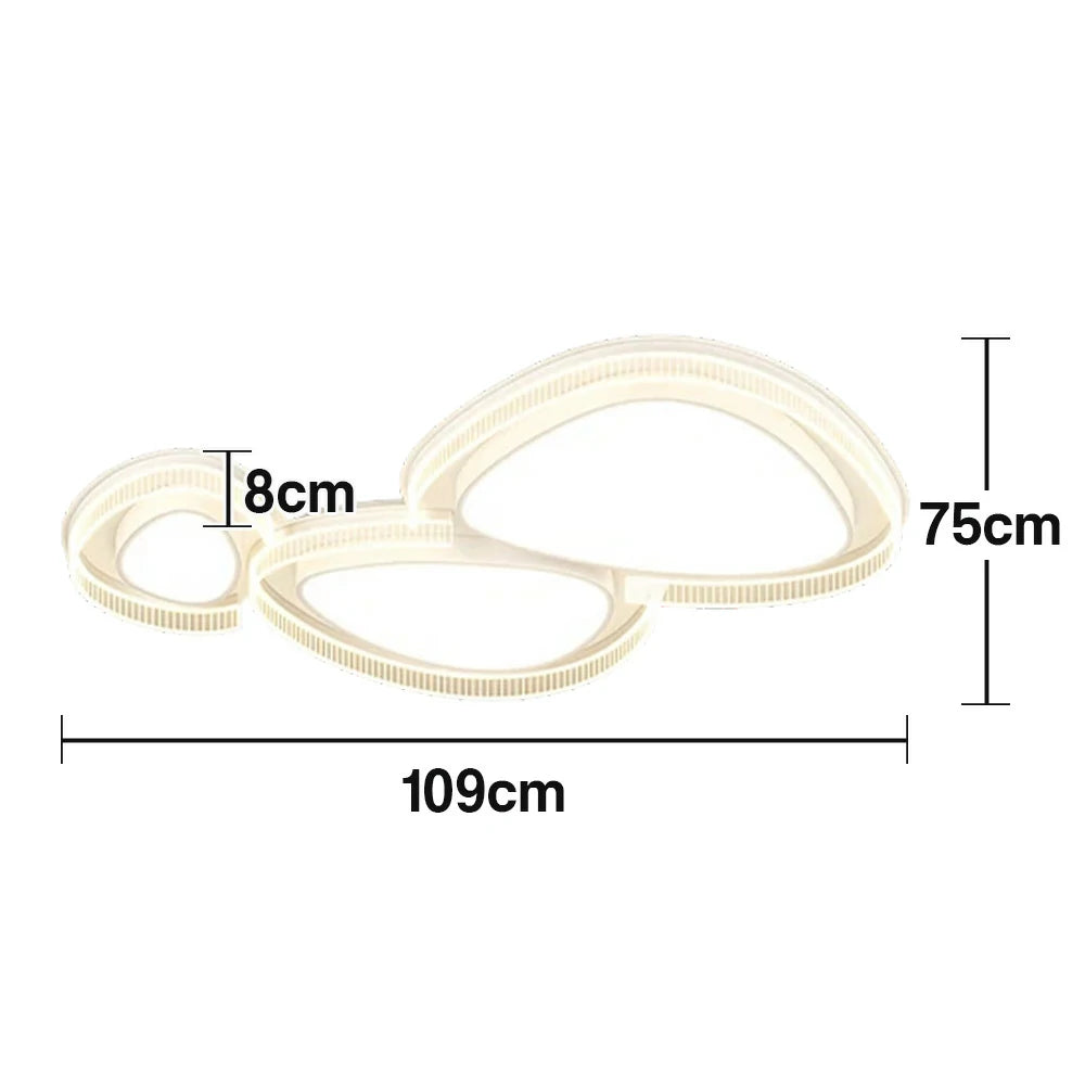 LIVARA 294W Ceiling Light with Full-Spectrum Eye-Protection LED, Three-Color Dimmable Lighting & PMMA Soft Diffuser Iron Body Design - White