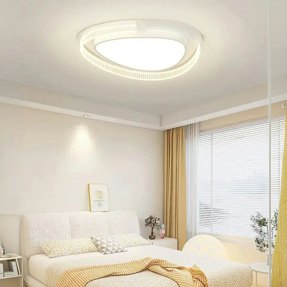 LIVARA 108W Ceiling Light with Full-Spectrum Eye-Protection LED, Three-Color Dimmable Lighting & PMMA Soft Diffuser Iron Body Design - White