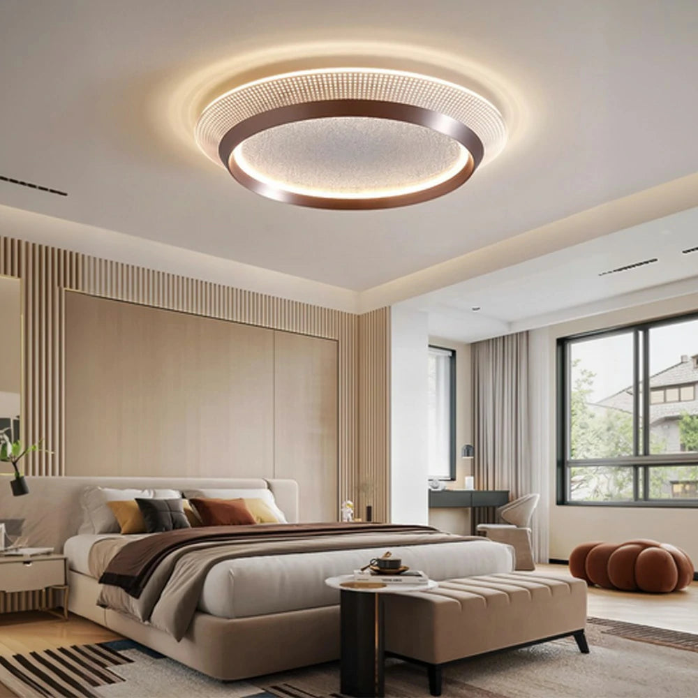 LIVARA 72W Ceiling Light with 3D Starlight Mirror Effect, Full-Spectrum Eye-Protection LED & Brushed Aluminium Body