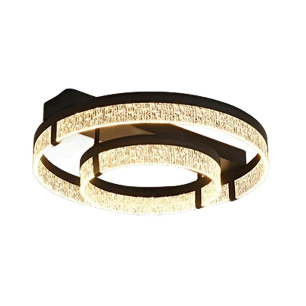 LIVARA 40W Aluminium Ceiling Light with Full-Spectrum Eye-Protection LED, Three-Color Dimmable Lighting & Wide PMMA Diffuser - Black