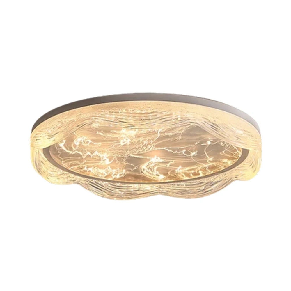 LIVARA 96W Ceiling Light with Full-Spectrum Eye-Protection LED, Three-Color Dimmable Lighting & Textured PMMA Soft Diffuser - White