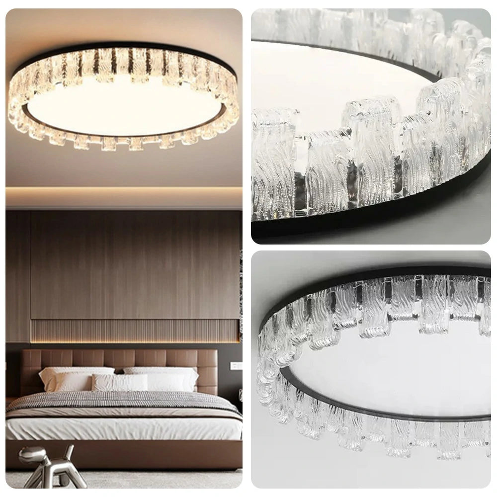 LIVARA 80W Pendant Light with Full-Spectrum Eye-Protection LED, Three-Color Dimmable Lighting & Die-Cast Iron Body with PMMA Diffuser - Black