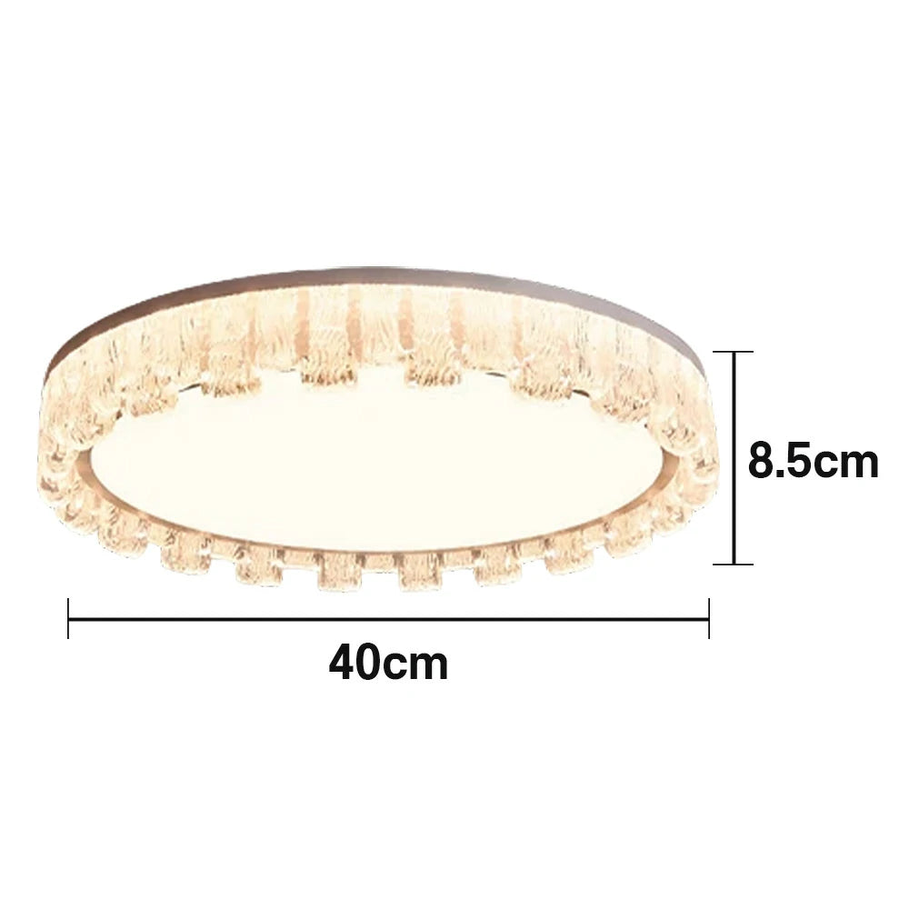 LIVARA 80W Pendant Light with Full-Spectrum Eye-Protection LED, Three-Color Dimmable Lighting & Die-Cast Iron Body with PMMA Diffuser - White