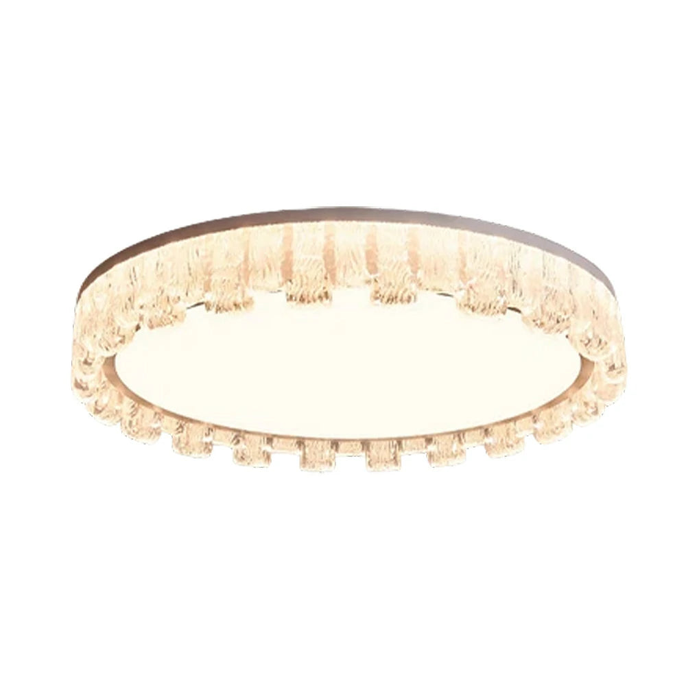 LIVARA 80W Pendant Light with Full-Spectrum Eye-Protection LED, Three-Color Dimmable Lighting & Die-Cast Iron Body with PMMA Diffuser - White