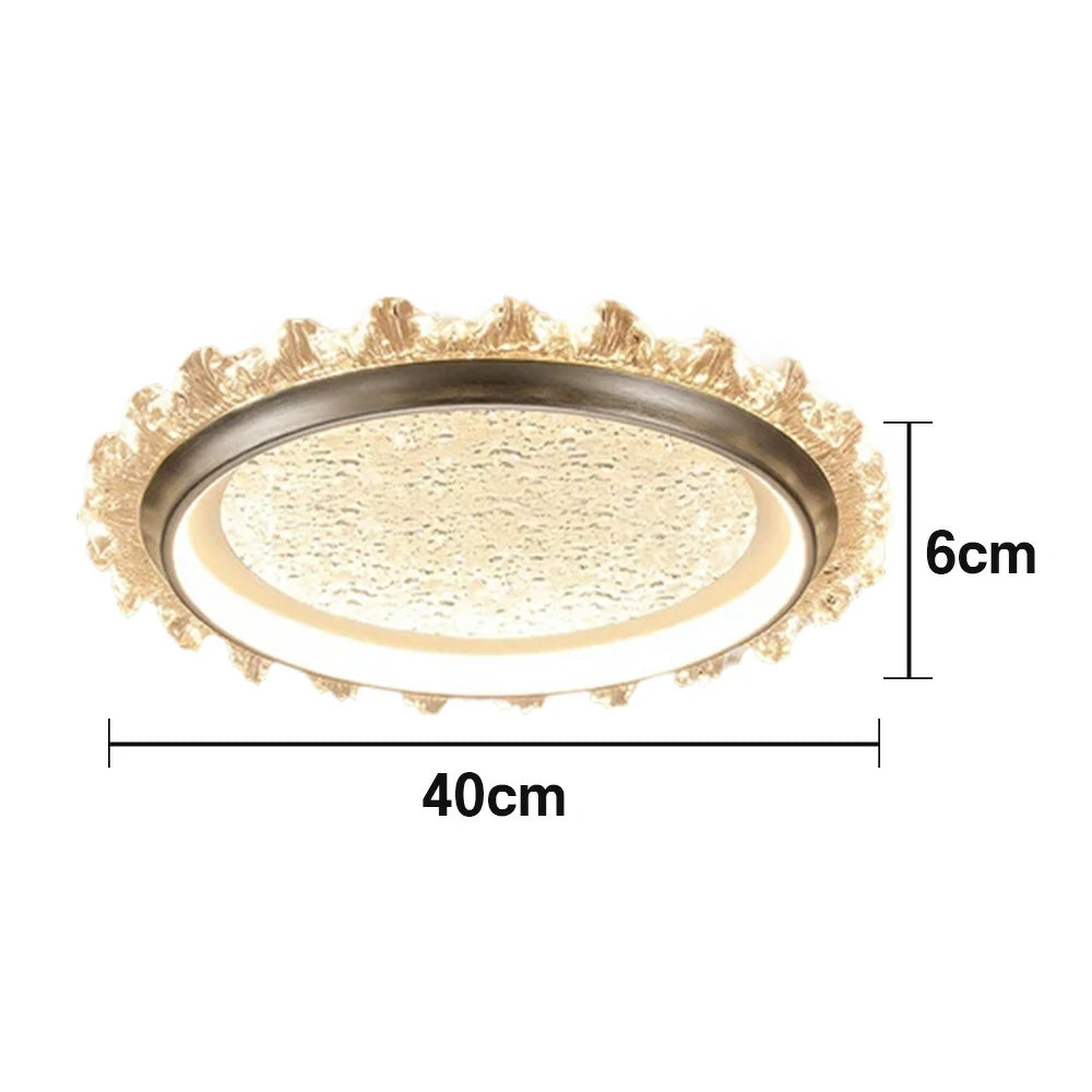 LIVARA 96W Modern Ceiling Light with Dimmable Full-Spectrum LED, Anti-Rust Die-Cast Iron Frame & Soft PMMA Lampshade - Grey