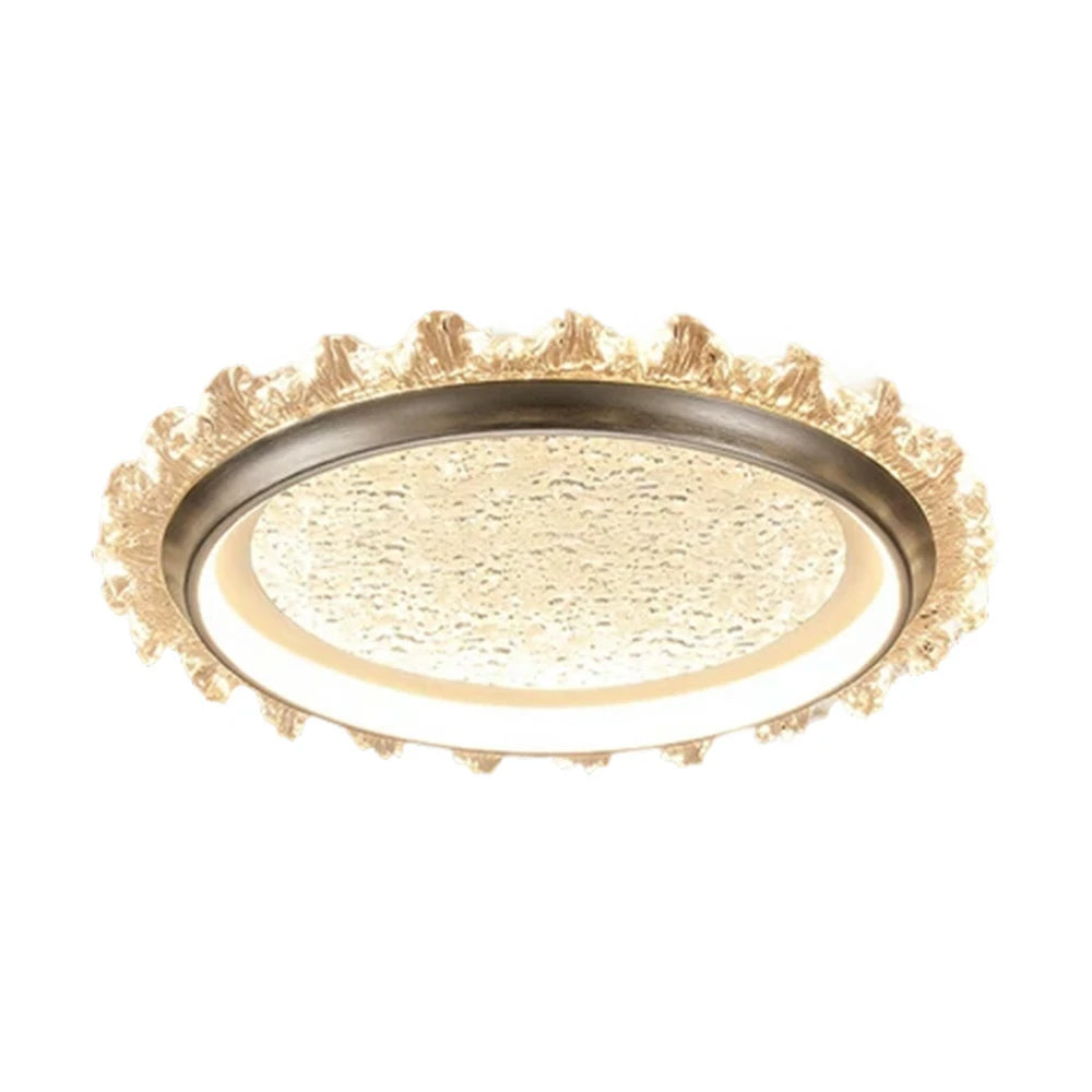 LIVARA 96W Modern Ceiling Light with Dimmable Full-Spectrum LED, Anti-Rust Die-Cast Iron Frame & Soft PMMA Lampshade - Grey