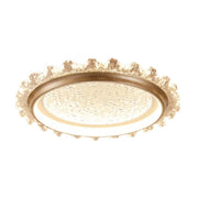 LIVARA 96W Modern Ceiling Light with Dimmable Full-Spectrum LED, Anti-Rust Die-Cast Iron Frame & Soft PMMA Lampshade - Coffee