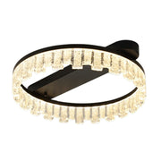 LIVARA 60W Ceiling Light with Full-Spectrum Eye-Comfort LED, Brushed Aluminum Frame & Dimmable PMMA Diffuser - Black