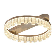 LIVARA 60W Ceiling Light with Full-Spectrum Eye-Comfort LED, Brushed Aluminum Frame & Dimmable PMMA Diffuser - Gold