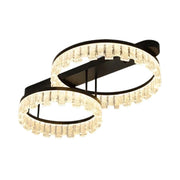 LIVARA 112W Ceiling Light with Full-Spectrum Eye-Comfort LED, Brushed Aluminum Frame & Dimmable PMMA Diffuser - Black