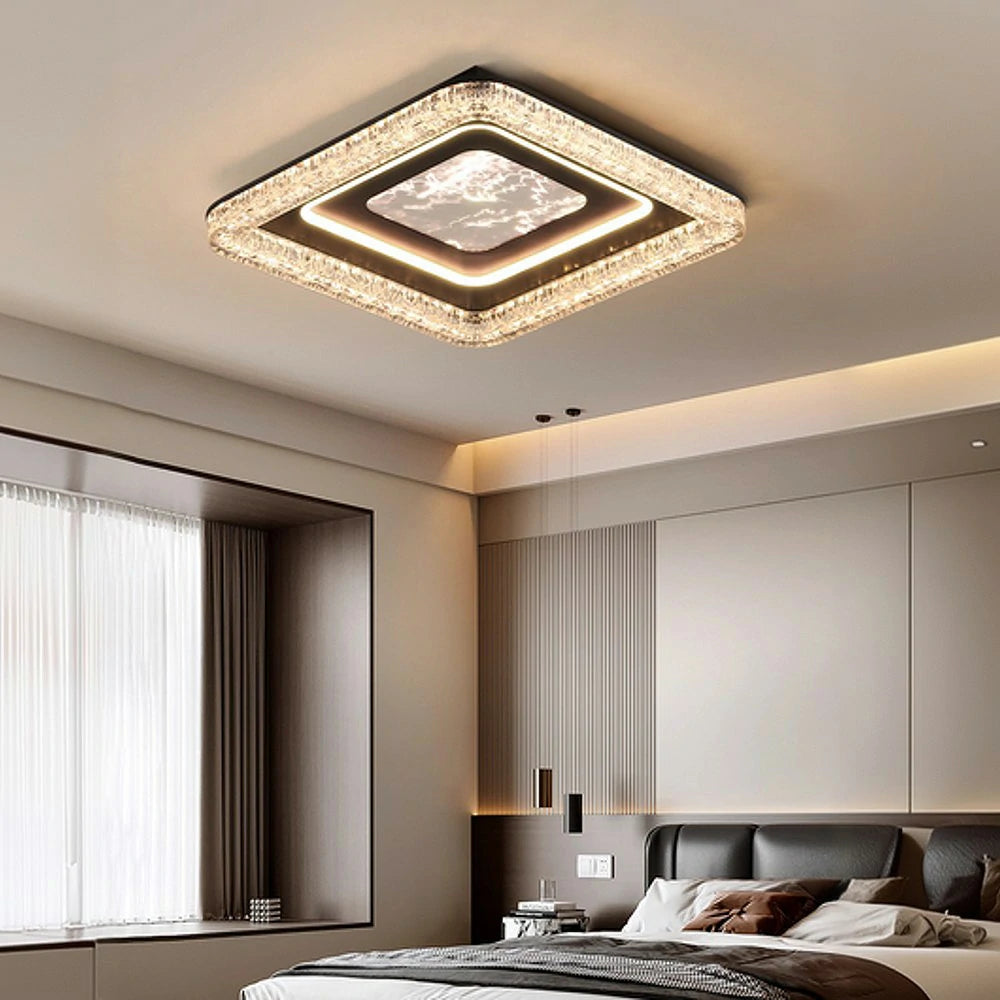 LIVARA 75W Ceiling Light with Soft Diffused Lighting, Full-Spectrum Eye-Comfort LED & Matte Black Iron Frame