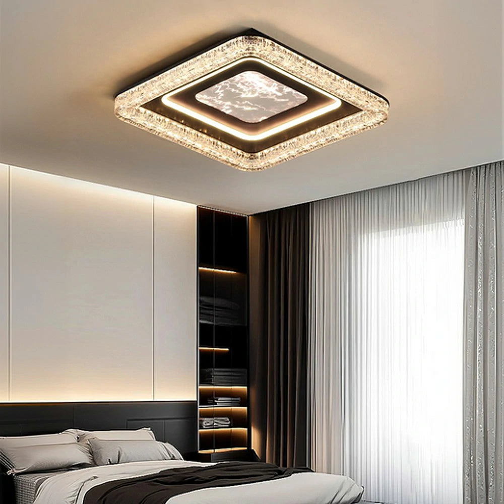 LIVARA 75W Ceiling Light with Soft Diffused Lighting, Full-Spectrum Eye-Comfort LED & Matte Black Iron Frame