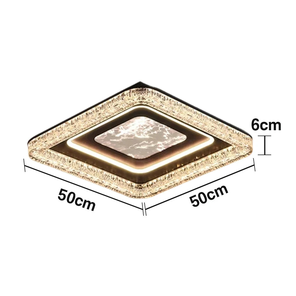 LIVARA 75W Ceiling Light with Soft Diffused Lighting, Full-Spectrum Eye-Comfort LED & Matte Black Iron Frame