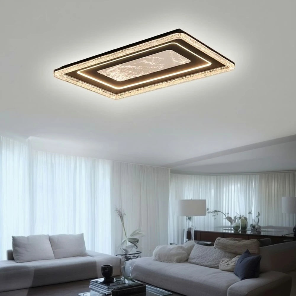 LIVARA 135W Ceiling Light with Soft Diffused Lighting, Full-Spectrum Eye-Comfort LED & Matte Black Iron Frame
